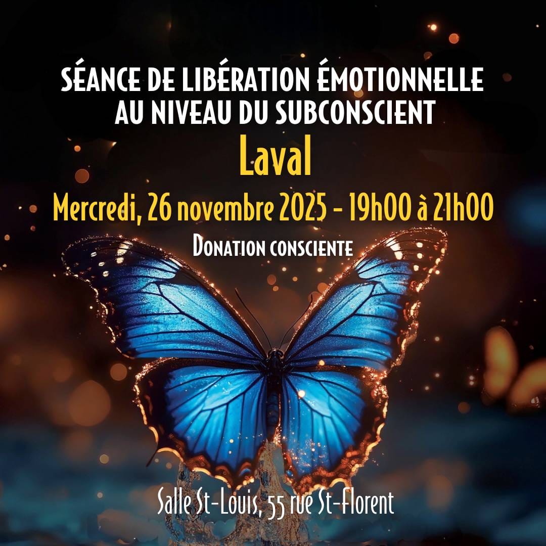 Séance de libération émotionnelle au niveau du subconscient guidée par Maître Richard - 26 novembre 2025
